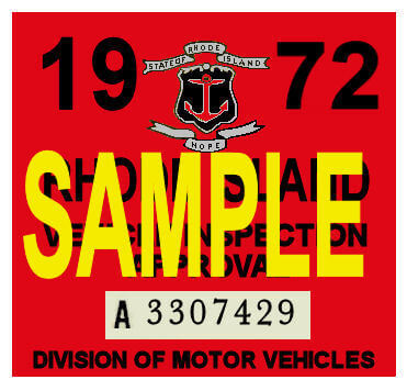 (image for) 1972 Rhode Island Inspection Sticker